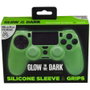 Fr-Tec Funda de Silicona + Grips Glow In The Dark para PS4 - Verde